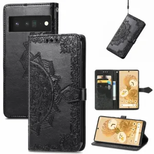 ART Peňaženkový kryt Google Pixel 6 ORNAMENT čierny