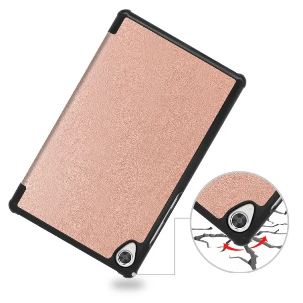 LEATHER Zaklápací obal Lenovo Tab M8 (TB-8505F) / M8 3. generácia ružovozlatý