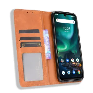 BUSINESS Peňaženkový kryt pre Umidigi Bison GT hnedý