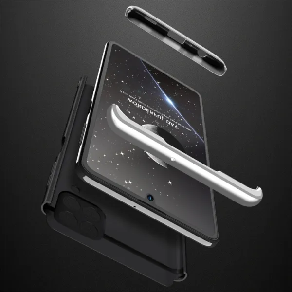 360° Ochranný kryt Samsung Galaxy M32 čierny-strieborný