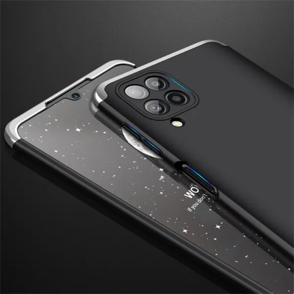 360° Ochranný kryt Samsung Galaxy M32 čierny-strieborný