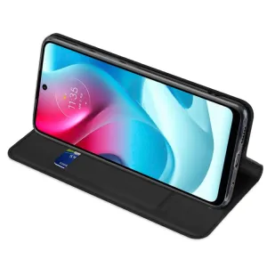 DUX Peňaženkový kryt Motorola Moto G60s čierny