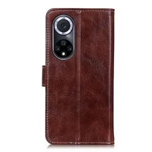 RETRO Peňaženkový obal Huawei Nova 9 hnedý