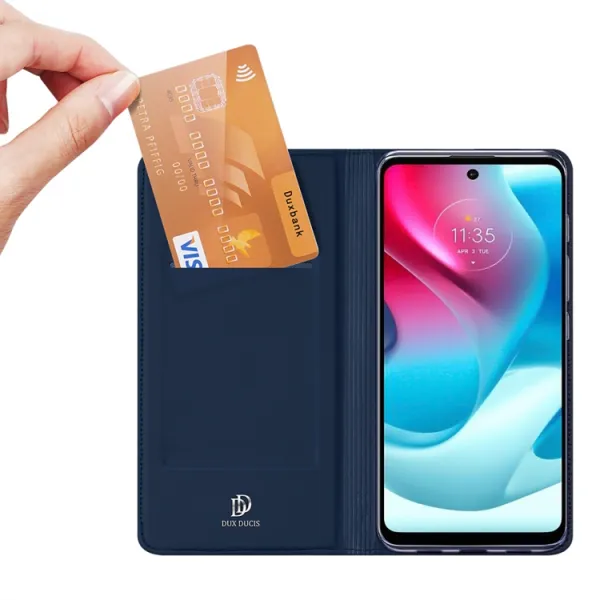 DUX Peňaženkový kryt Motorola Moto G60s modrý