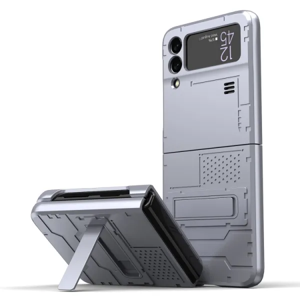 GKK STANDING Odolný kryt Samsung Galaxy Z Flip 3 5G šedý