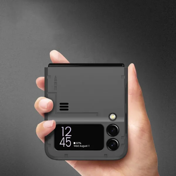 GKK STANDING Odolný kryt Samsung Galaxy Z Flip 3 5G šedý