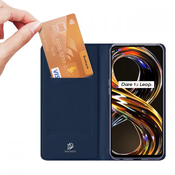 DUX Peňaženkový kryt Realme 8i modrý