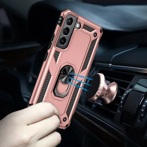 RING Ochranný obal pre Samsung Galaxy S22 Plus 5G ružový