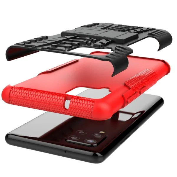 STAND Extra odolný obal Samsung Galaxy A42 5G červený