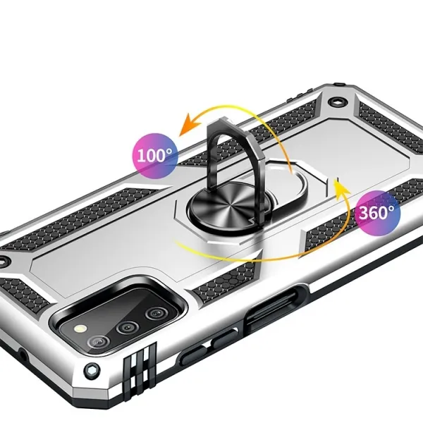 RING Ochranný obal pre Samsung Galaxy A03s strieborný