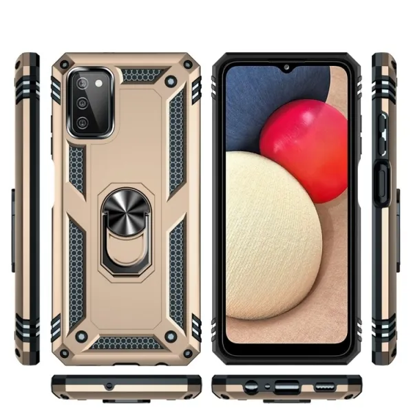 RING Ochranný obal pre Samsung Galaxy A03s zlatý