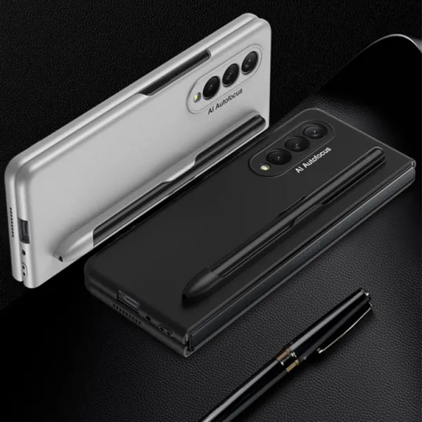 GKK PEN Plastový kryt s držiakom na pero Samsung Galaxy Z Fold 3 5G čierny