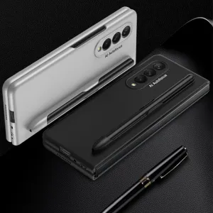 GKK PEN Plastový kryt s držiakom na pero Samsung Galaxy Z Fold 3 5G čierny