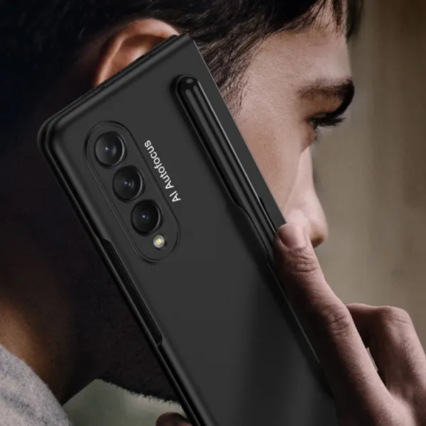 GKK PEN Plastový kryt s držiakom na pero Samsung Galaxy Z Fold 3 5G čierny