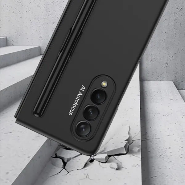 GKK PEN Plastový kryt s držiakom na pero Samsung Galaxy Z Fold 3 5G čierny