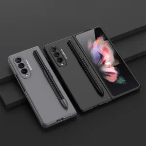 GKK PEN Plastový kryt s držiakom na pero Samsung Galaxy Z Fold 3 5G čierny
