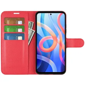 LITCHI Ochranný kryt pre Xiaomi Poco M4 Pro 5G / Redmi Note 11S 5G červený