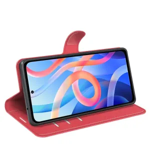 LITCHI Ochranný kryt pre Xiaomi Poco M4 Pro 5G / Redmi Note 11S 5G červený