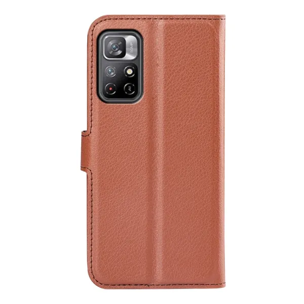 LITCHI Ochranný kryt pre Xiaomi Poco M4 Pro 5G / Redmi Note 11S 5G hnedý