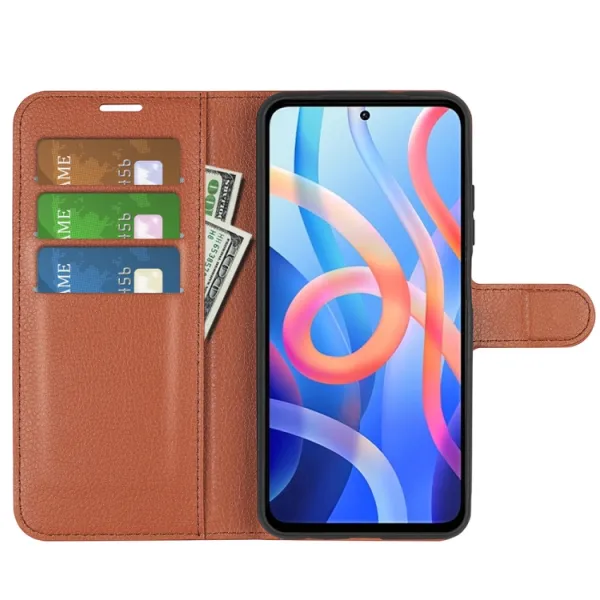 LITCHI Ochranný kryt pre Xiaomi Poco M4 Pro 5G / Redmi Note 11S 5G hnedý