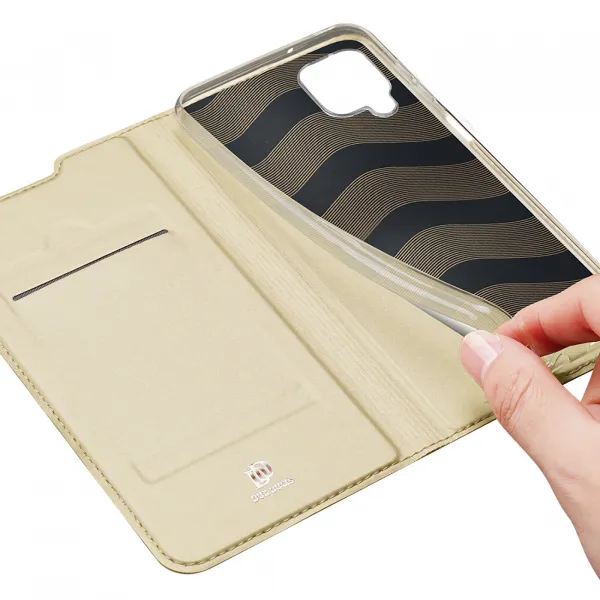 DUX Peňaženkový kryt Samsung Galaxy M32 zlatý