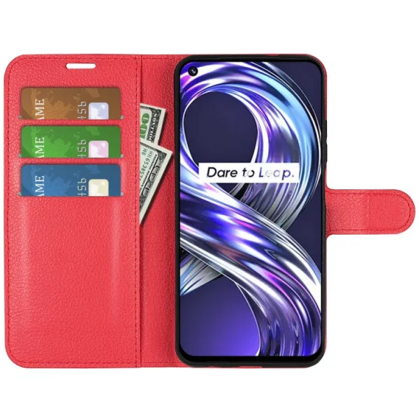 LITCHI Ochranný kryt pre Realme 8i červený