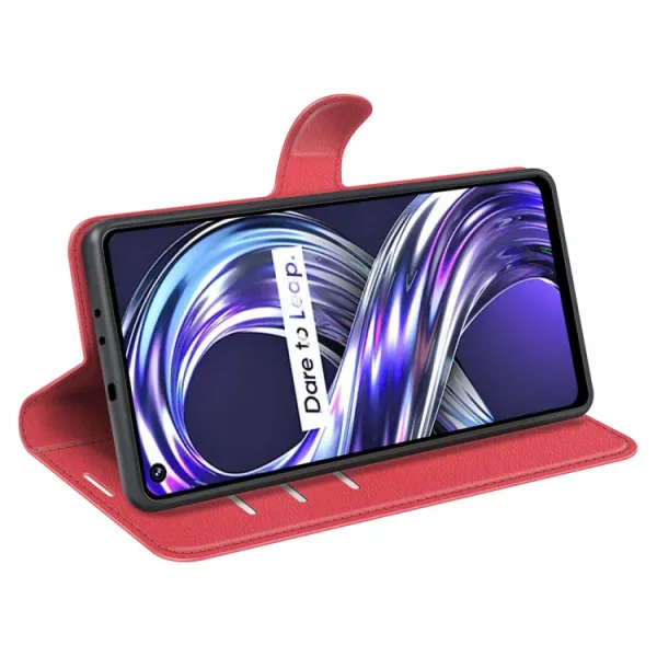 LITCHI Ochranný kryt pre Realme 8i červený