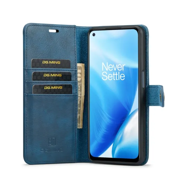 DG.MING Peňaženkový obal 2v1 OnePlus Nord N200 5G modrý