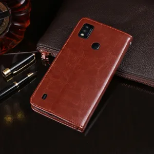 IDEWEI Peňaženkový kryt ZTE Blade A51 2020 biely