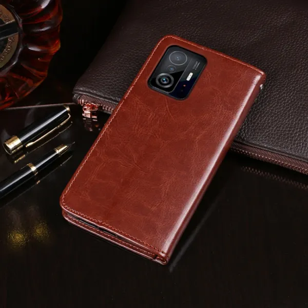 IDEWEI Peňaženkový kryt Xiaomi 11T / 11T Pro biely