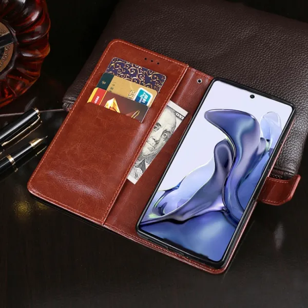 IDEWEI Peňaženkový kryt Xiaomi 11T / 11T Pro biely