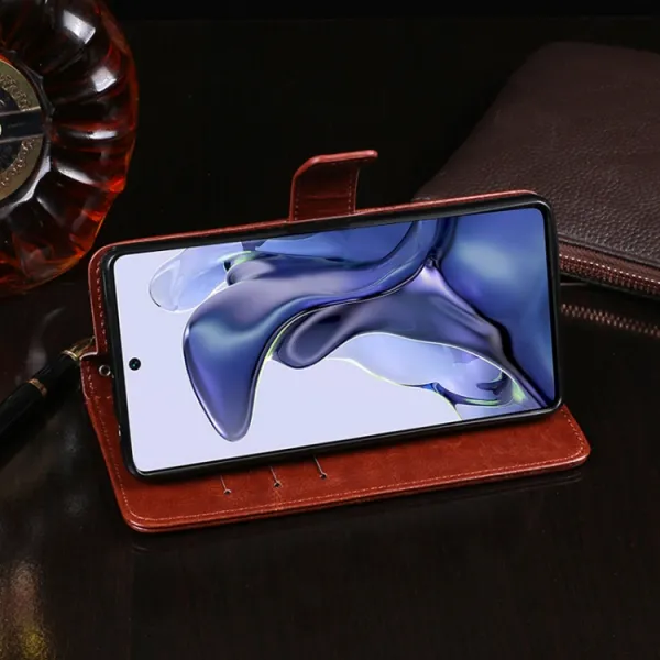 IDEWEI Peňaženkový kryt Xiaomi 11T / 11T Pro biely