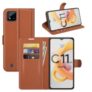 LITCHI Ochranný kryt pre Realme C11 2021 hnedý