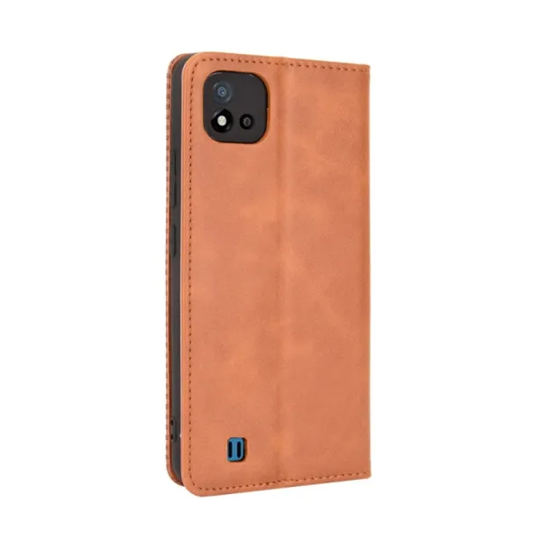 BUSINESS Peňaženkový kryt pre Realme C11 2021 hnedý