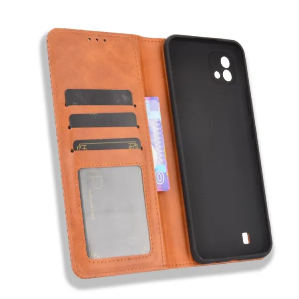 BUSINESS Peňaženkový kryt pre Realme C11 2021 hnedý