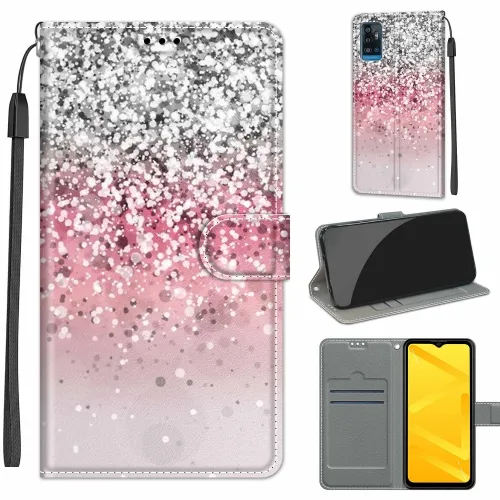 ART Peňaženkový kryt pre ZTE Blade A71 2020 PINK GLITTER