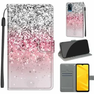 ART Peňaženkový kryt pre ZTE Blade A71 2020 PINK GLITTER