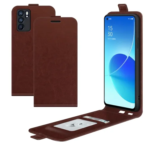 Vyklápacie puzdro Oppo Reno6 5G hnedé