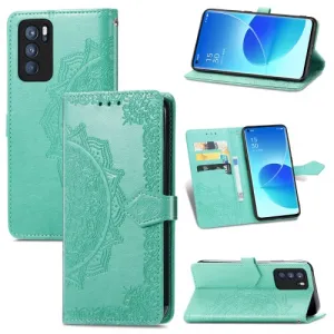 ART Peňaženkový kryt Oppo Reno6 Pro 5G (Mediatek) ORNAMENT zelený