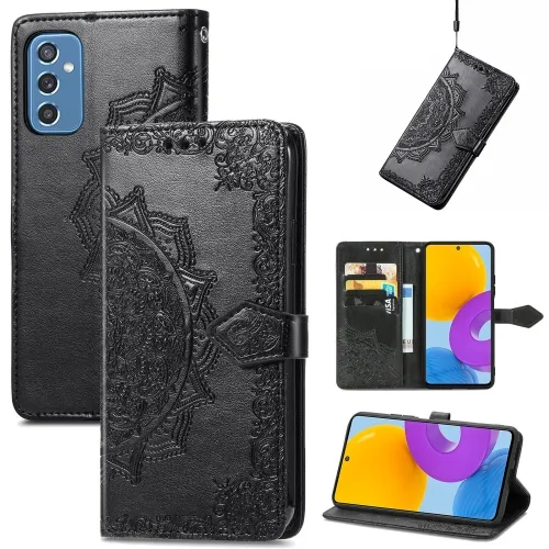 ART Peňaženkový kryt Samsung Galaxy M52 5G ORNAMENT čierny