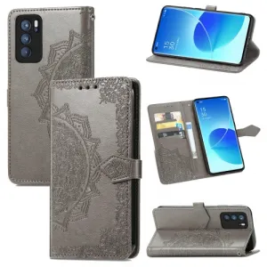 ART Peňaženkový kryt Oppo Reno6 Pro 5G (Mediatek) ORNAMENT šedý