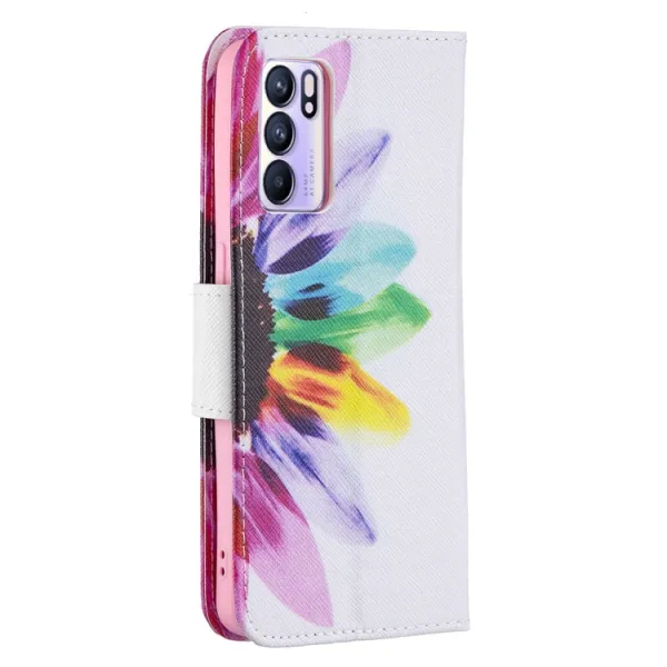 ART Peňaženkový kryt Oppo Reno6 5G SUNFLOWER
