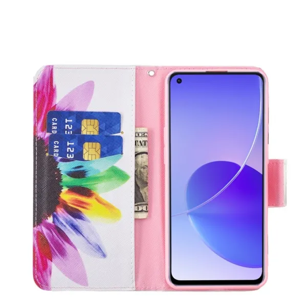 ART Peňaženkový kryt Oppo Reno6 5G SUNFLOWER