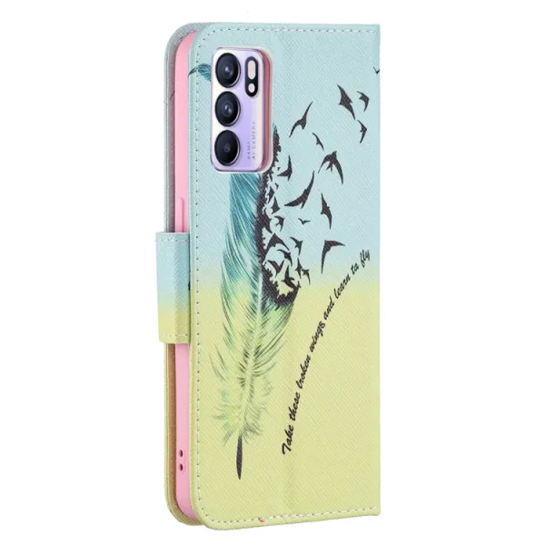 ART Peňaženkový kryt Oppo Reno6 5G FEATHER