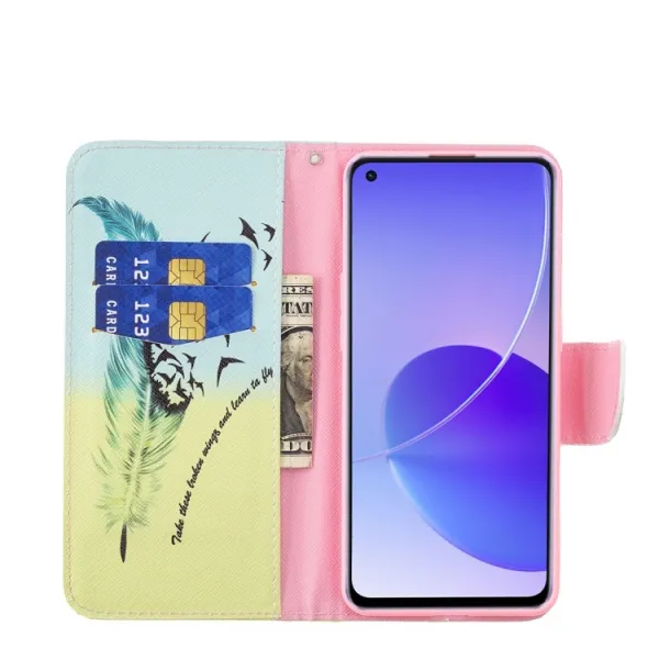 ART Peňaženkový kryt Oppo Reno6 5G FEATHER