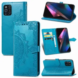 ART Peňaženkový kryt Oppo Find X3 Pro 5G ORNAMENT modrý