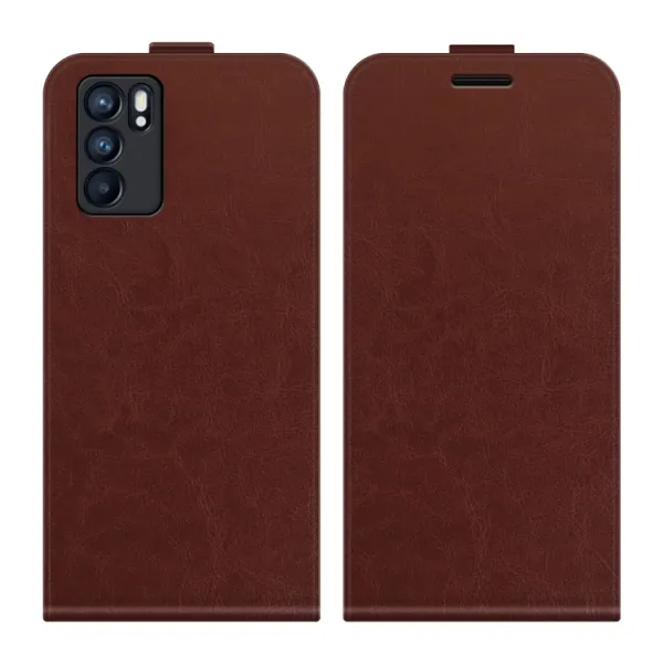 Vyklápacie puzdro Oppo Reno6 5G hnedé