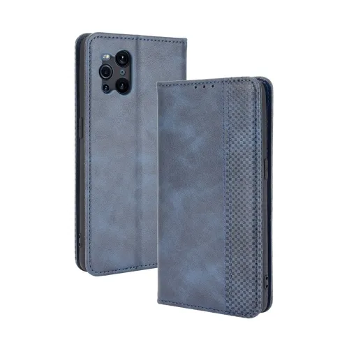 BUSINESS Peňaženkový kryt pre Oppo Find X3 Pro 5G modrý
