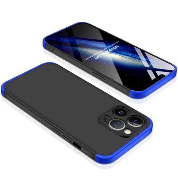 360° Ochranný kryt Apple iPhone 13 Pro čierny-modrý
