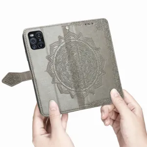 ART Peňaženkový kryt Oppo Find X3 Pro 5G ORNAMENT šedý